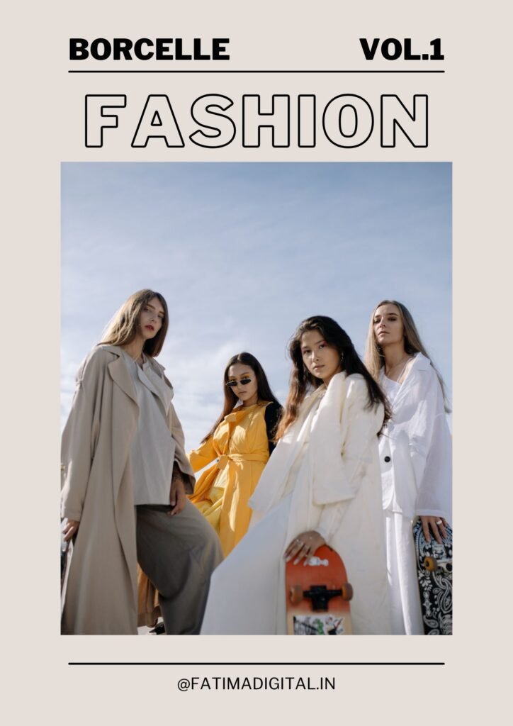 beige and black minimalist fashion magazine cover